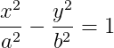\frac{x^2}{a^2}-\frac{y^2}{b^2}=1