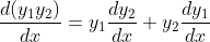 \frac{d(y_1y_2)}{dx}=y_1\frac{dy_2}{dx}+y_2\frac{dy_1}{dx}